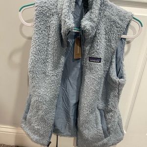 Brand New Patagonia Light Blue Fur Vest